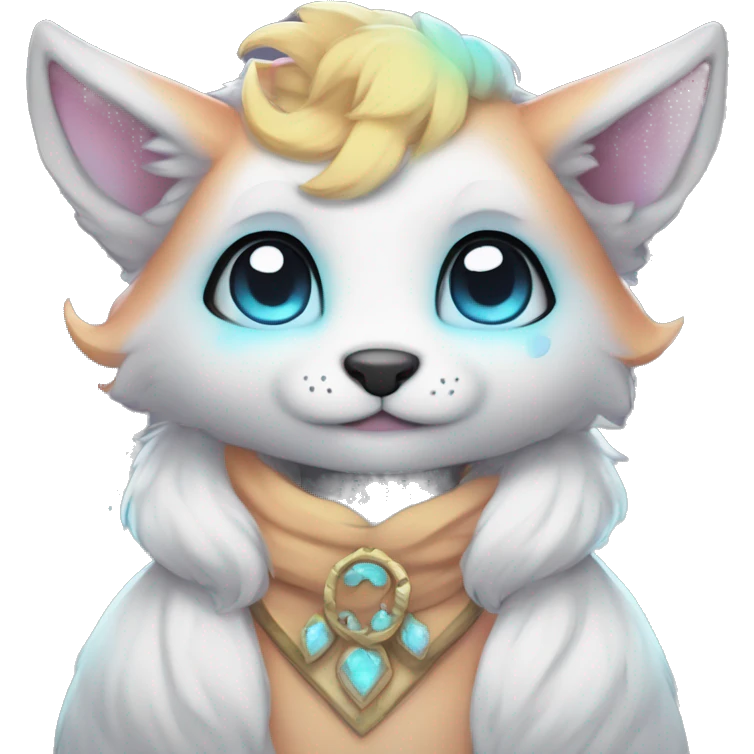 Kawaii bright fantasy ethereal anthro fursona Fakemon emoji