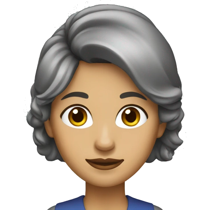 Mujer empresaria, pelo suelto y castaño emoji