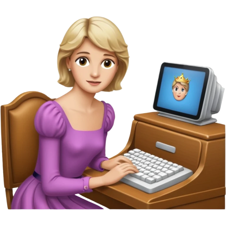 content face typing, Princess Diana emoji