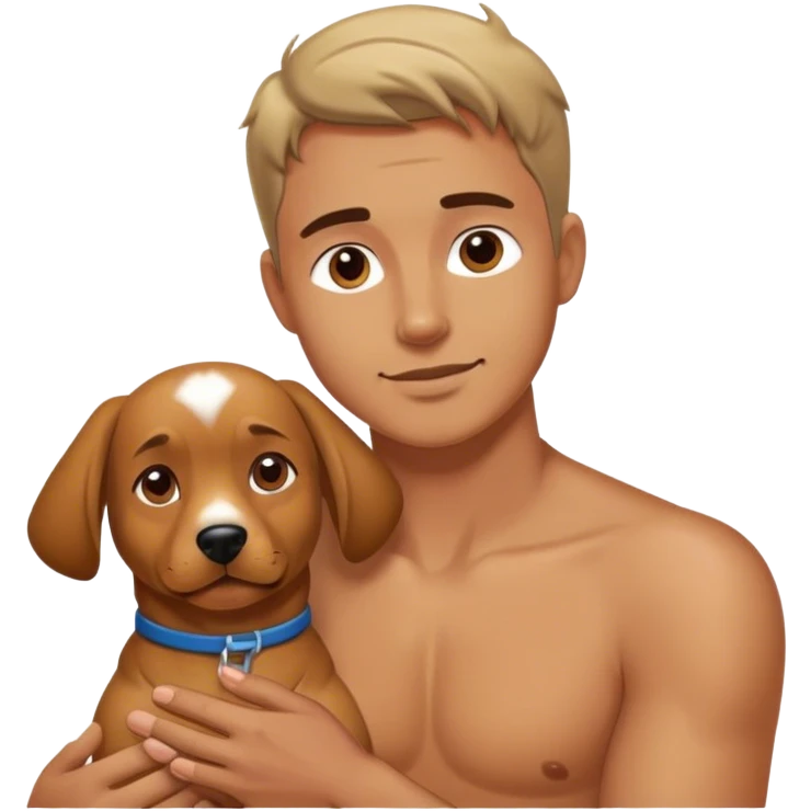 Man dog emoji
