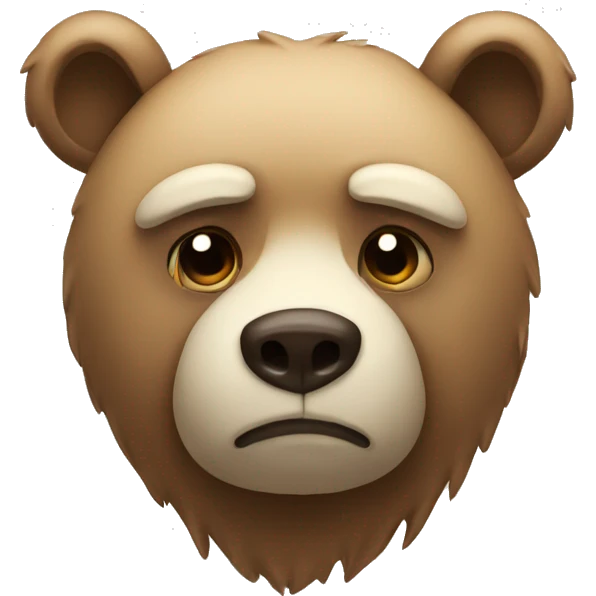 A Sad Bear emoji