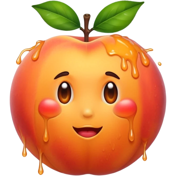 dripping peach emoji emoji