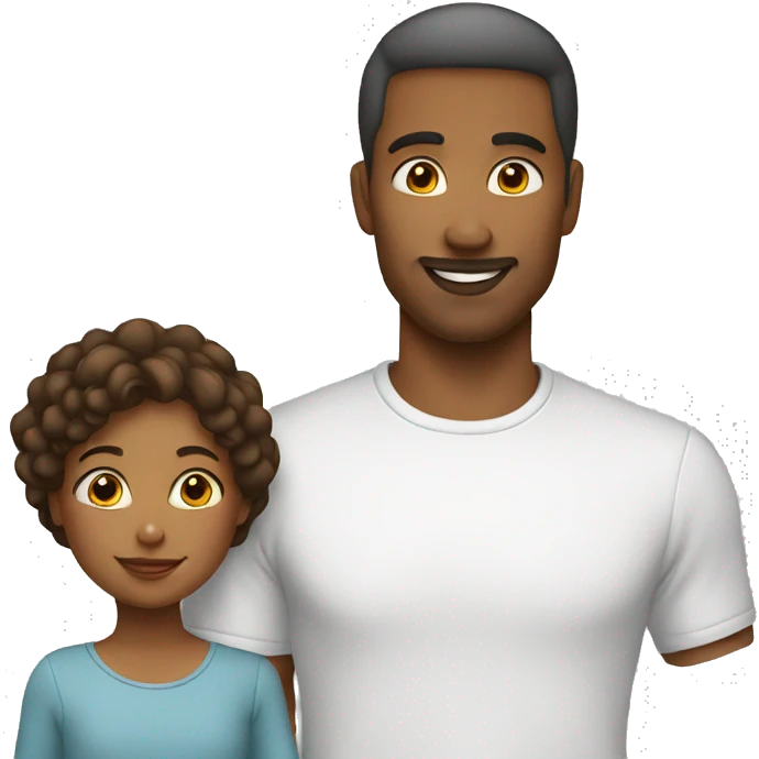 Mother father and kid white emoji