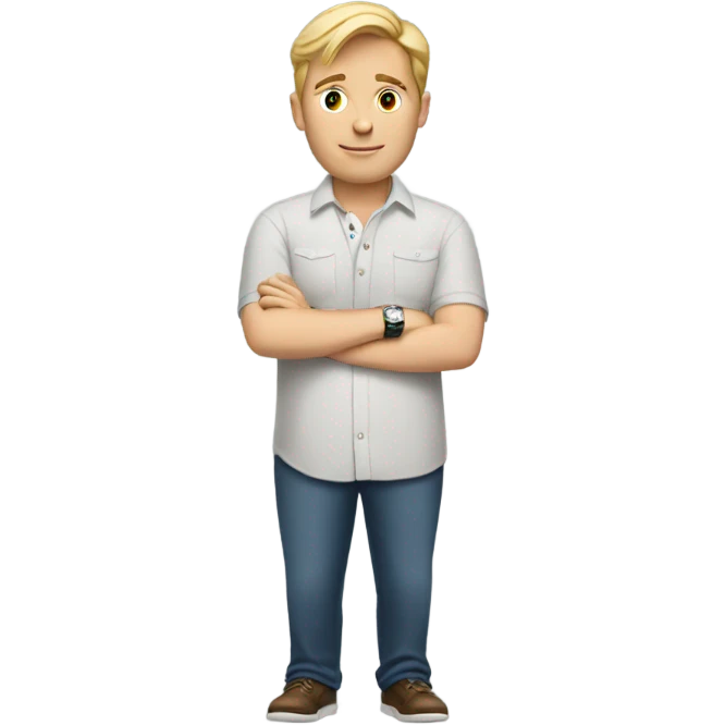 White Guy with Rolex watch emoji