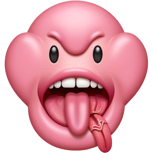 Une langue tendue avec inscrit 99 dessus emoji