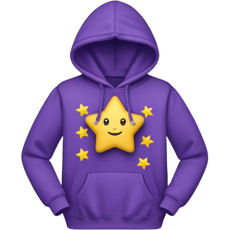 A Purple hoodie with yellow stars on it  emoji