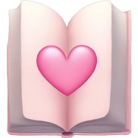 book with a light pink heart emoji