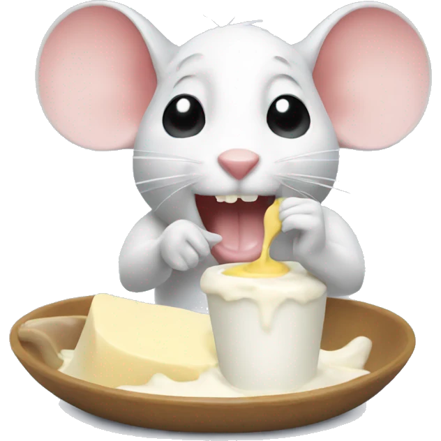  mouse eating yogurt  emoji