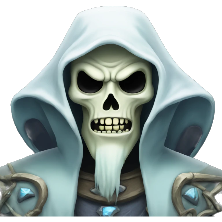 the lich adventure time emoji, angry face emoji