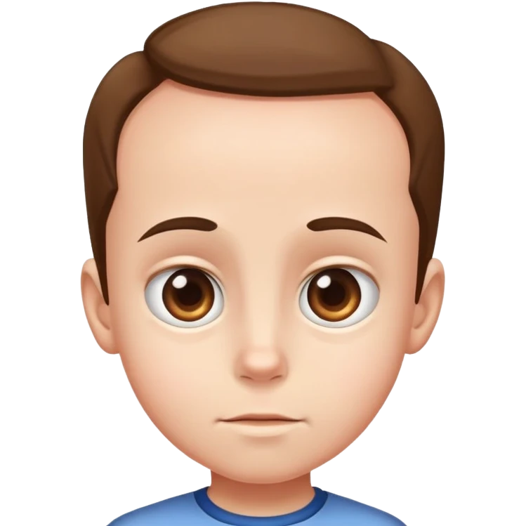 A kid with a big forehead emoji