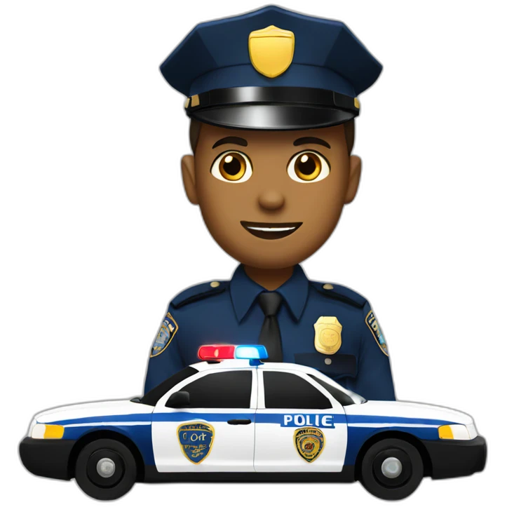 Cop on top of a police car emoji