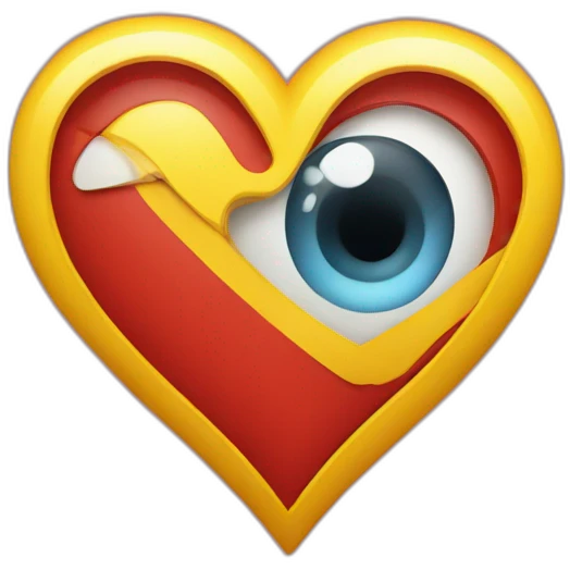 Heart with red and yellow colour  emoji