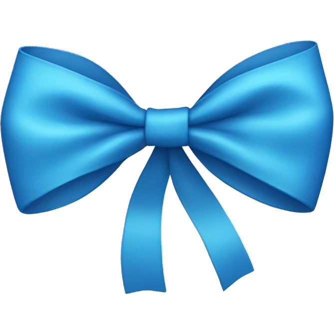Blue bow emoji
