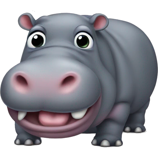 Fat hippo emoji