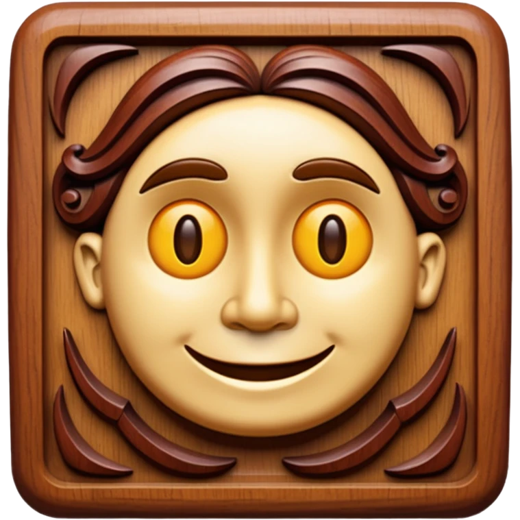 Wood carving emoji
