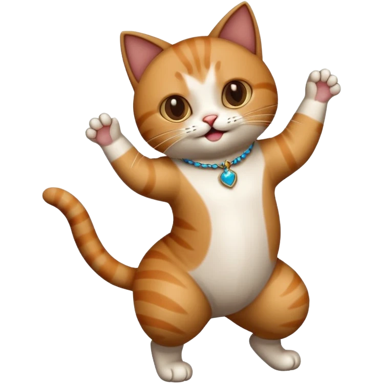 A cat dancing cha cha cha  emoji