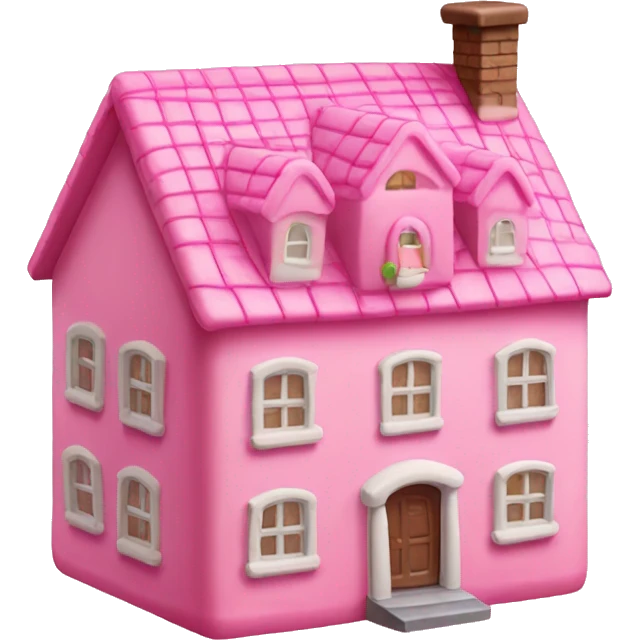 Pink marzipan house emoji