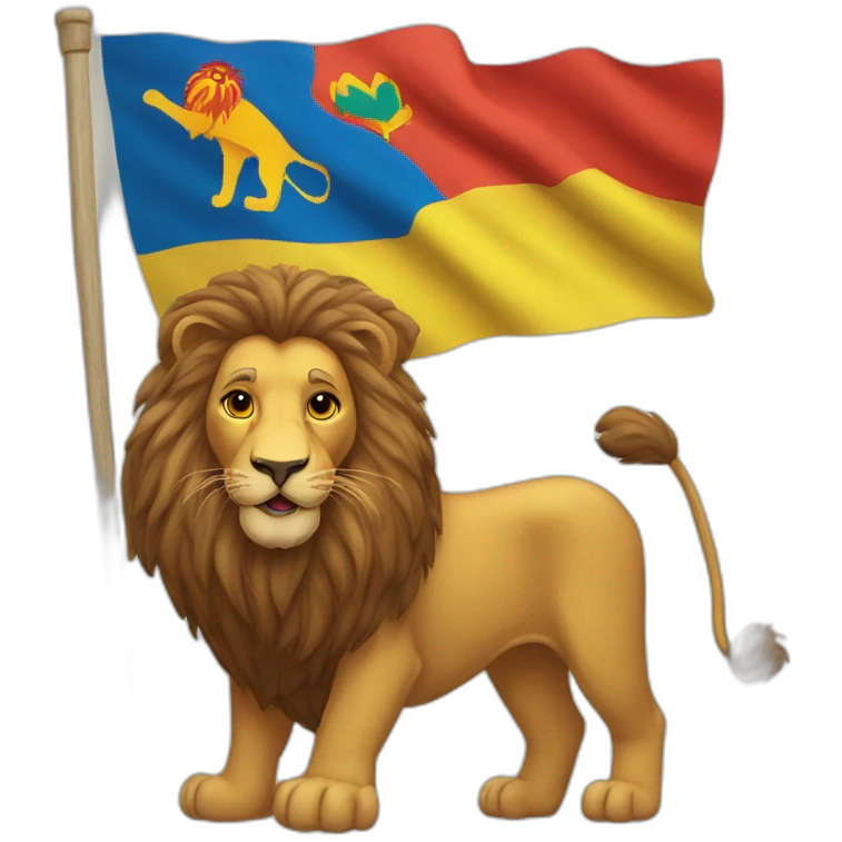 Lion-with-flag-kabyle emoji
