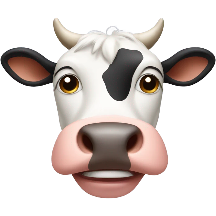 Cow winking emoji