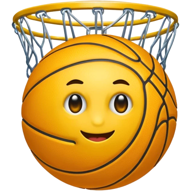 Crea un emoji de un autobús de una escuela con un aro de básquet en la parte de enfrente emoji