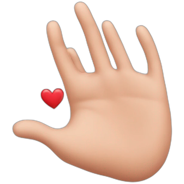 coeur dans une main emoji