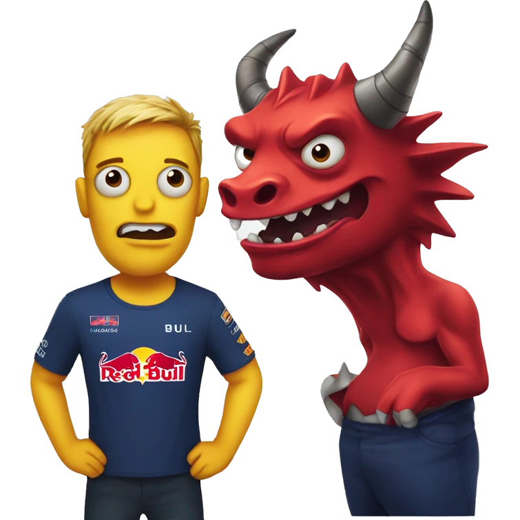 Red bull and monster emoji