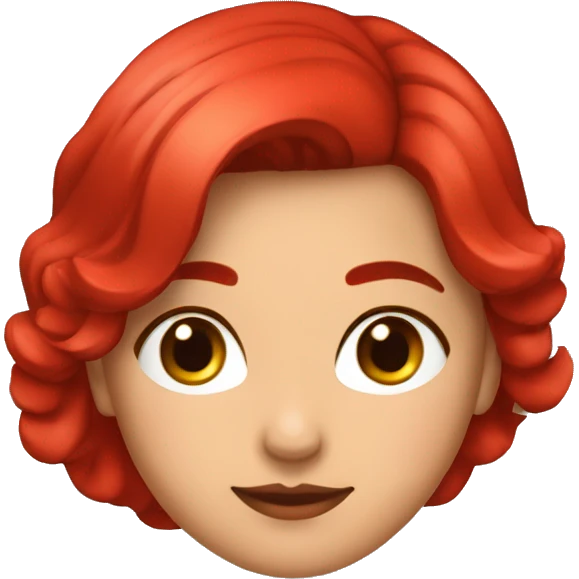 Mujer de cabello rojo corto hasta los hombros liso emoji