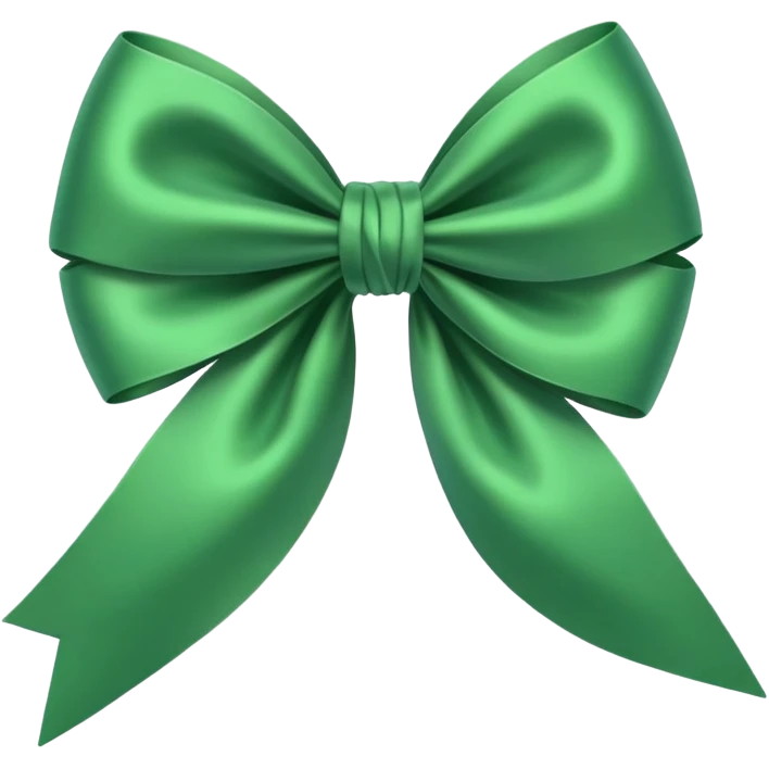 Green bow emoji