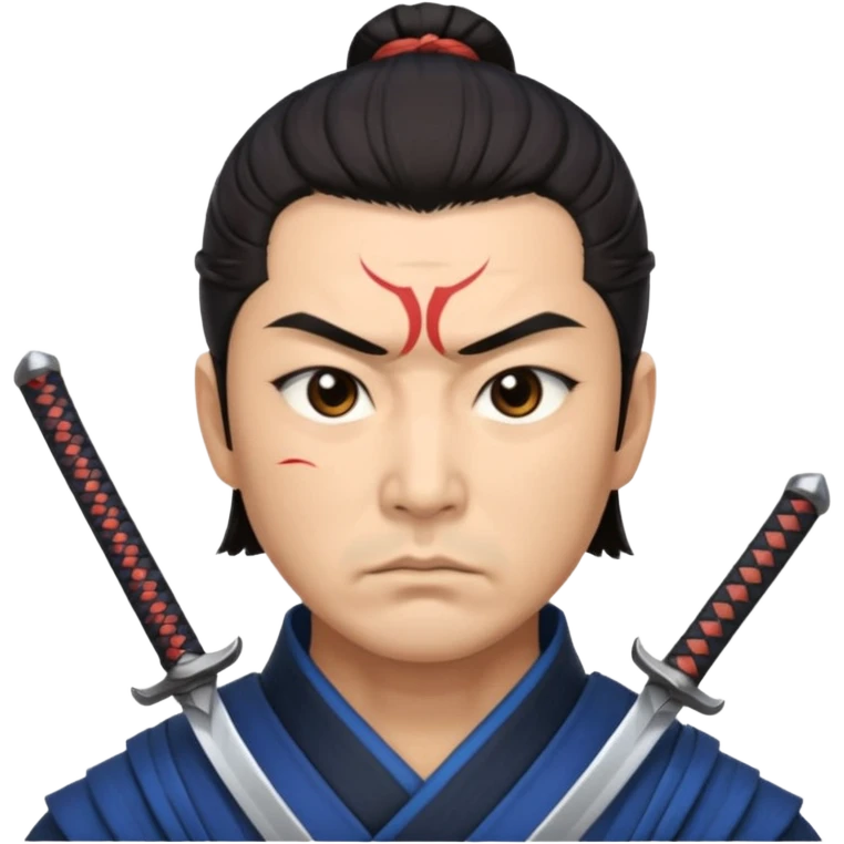 japanese sword master warrior face emoji