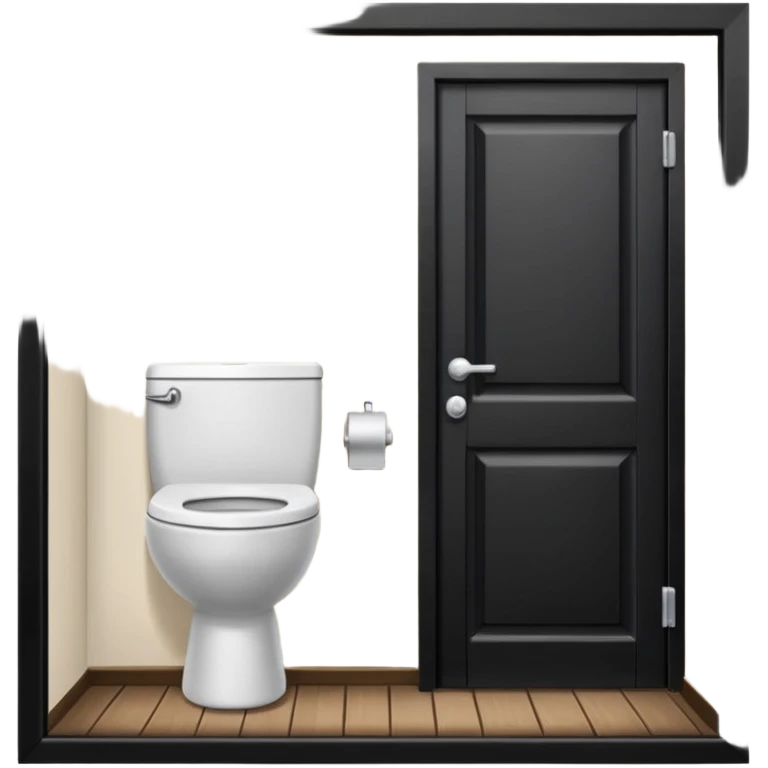 toilet front of a short door  emoji