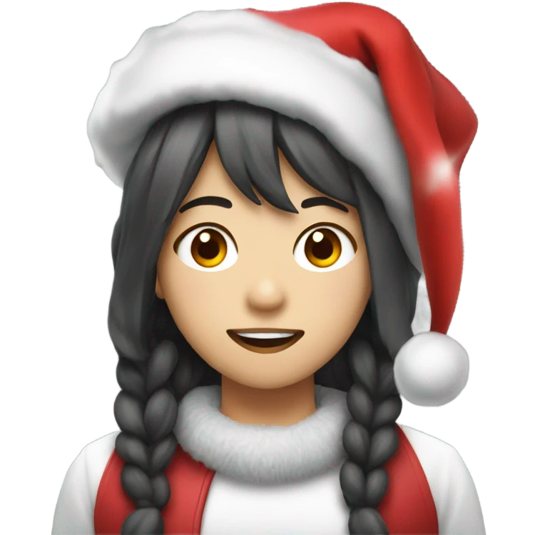 A Kpop singer with a Christmas hat emoji