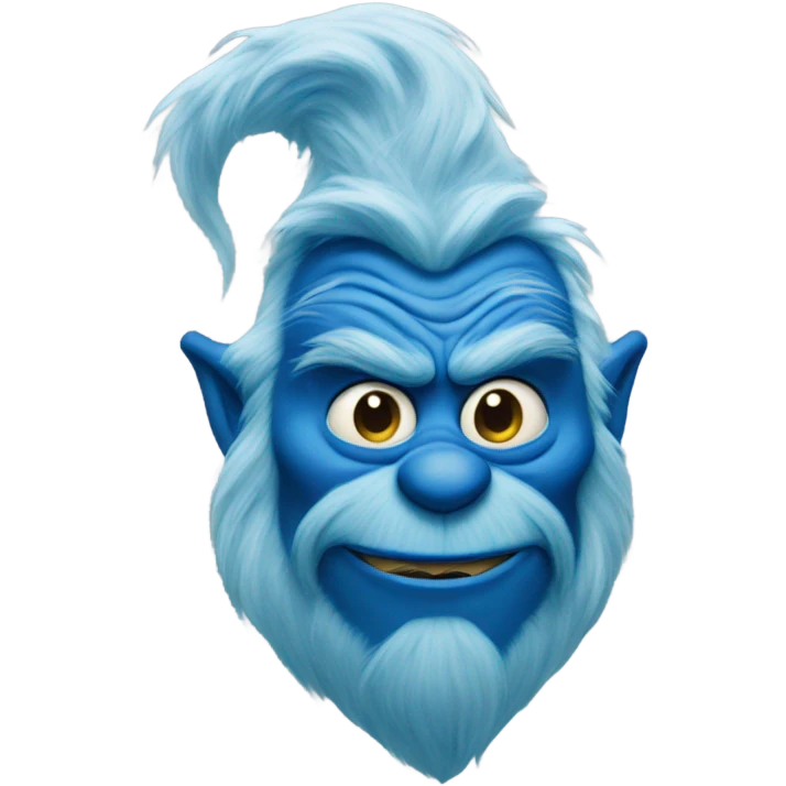 Blue grinch  emoji