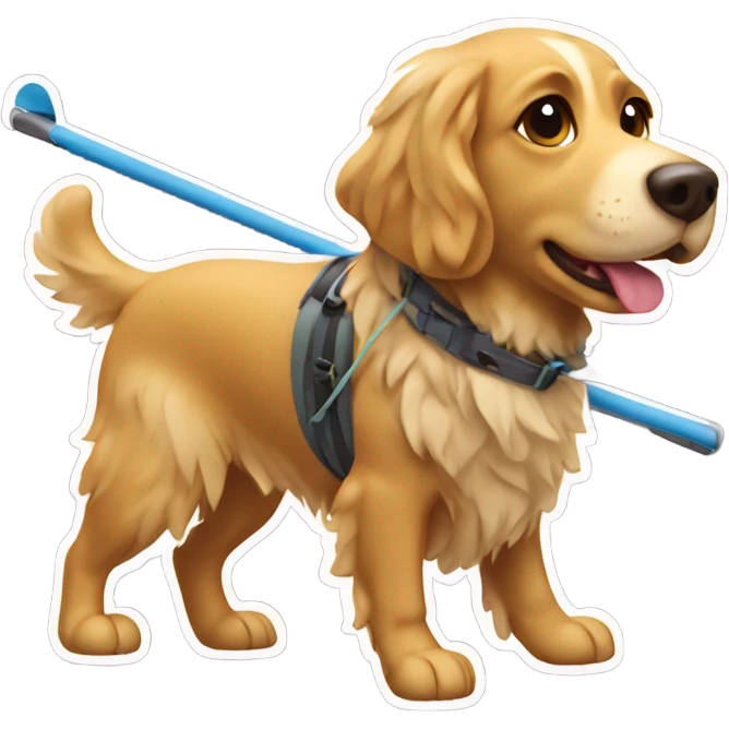 Gden retriever skiing emoji