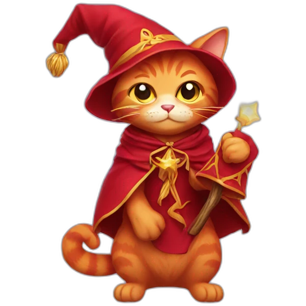 red cat wizard emoji