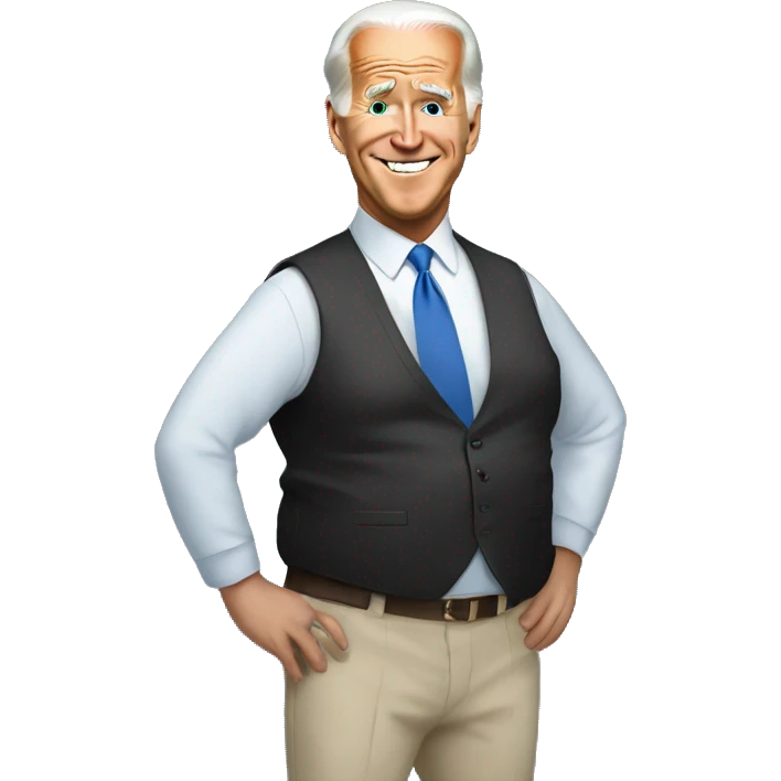 Joe Biden with a big belly emoji
