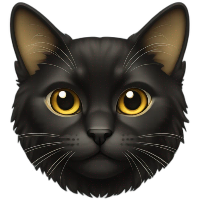 Black and golden persion cat emoji