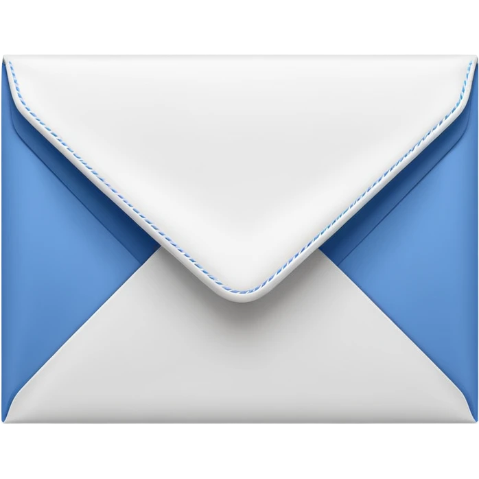 a beautiful white envelope emoji