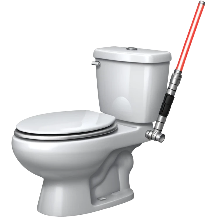 Skibidi toilet with a light saber emoji