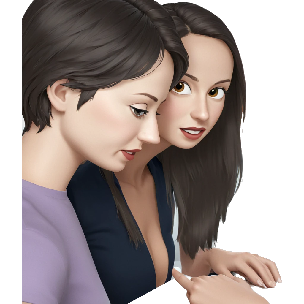 girls in mirror reflection emoji
