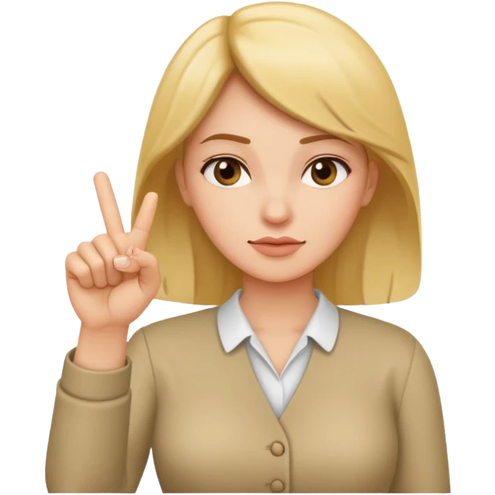 Female shaking index finger saying no emoji