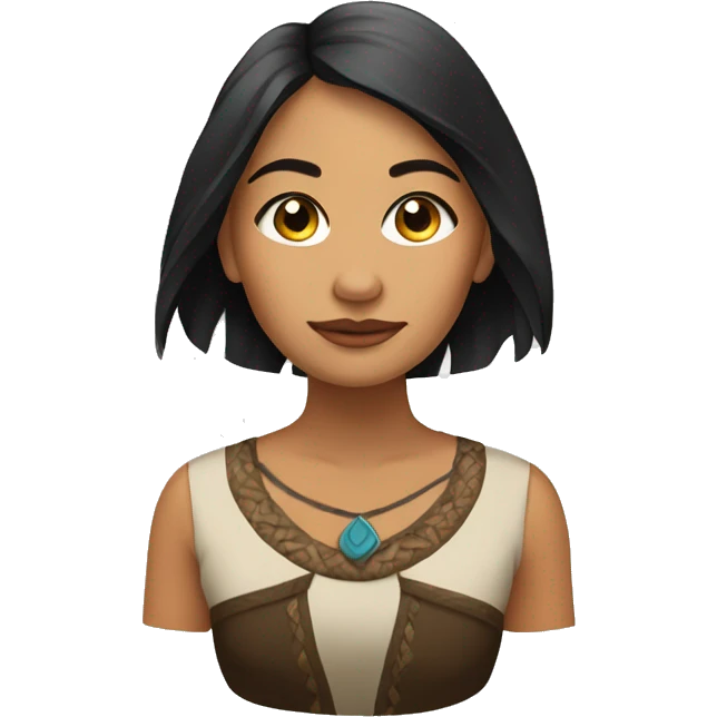 Māori woman with tā moko emoji