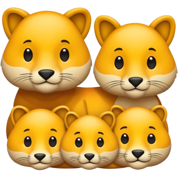animal group with one male and two females emoji