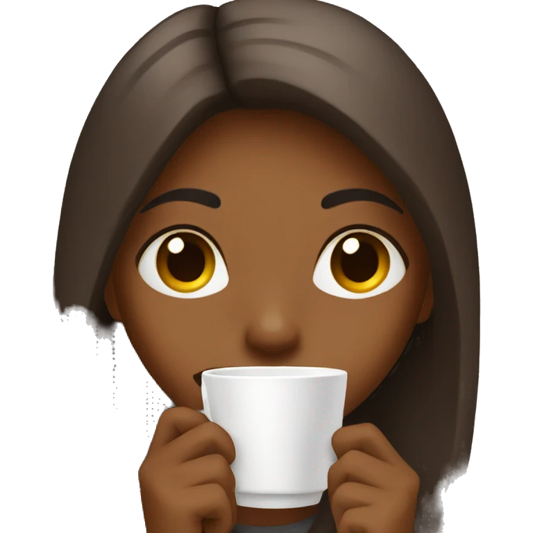 girl drinking coffee emoji