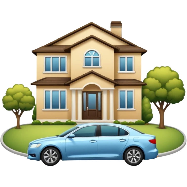 house with car in driveway emoji