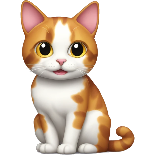 calico cat with ham emoji