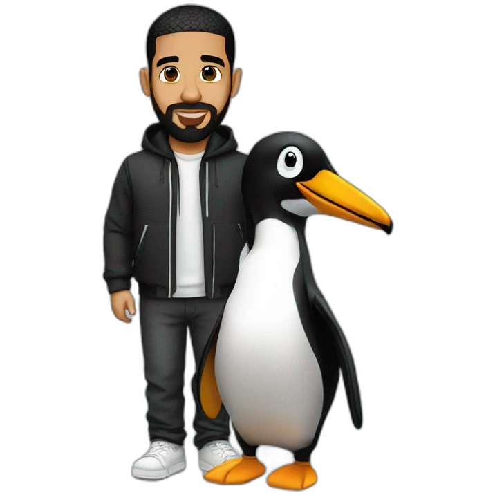 drake with pinguin emoji