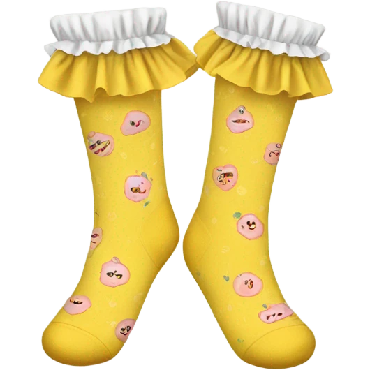 Girly yellow socks  emoji