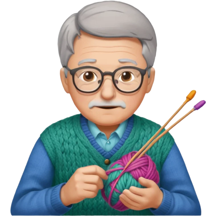 grandfa knitting emoji