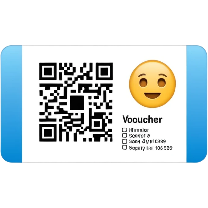 ACCEPTED PARTICIPATION METHODS — Voucher with QR code emoji