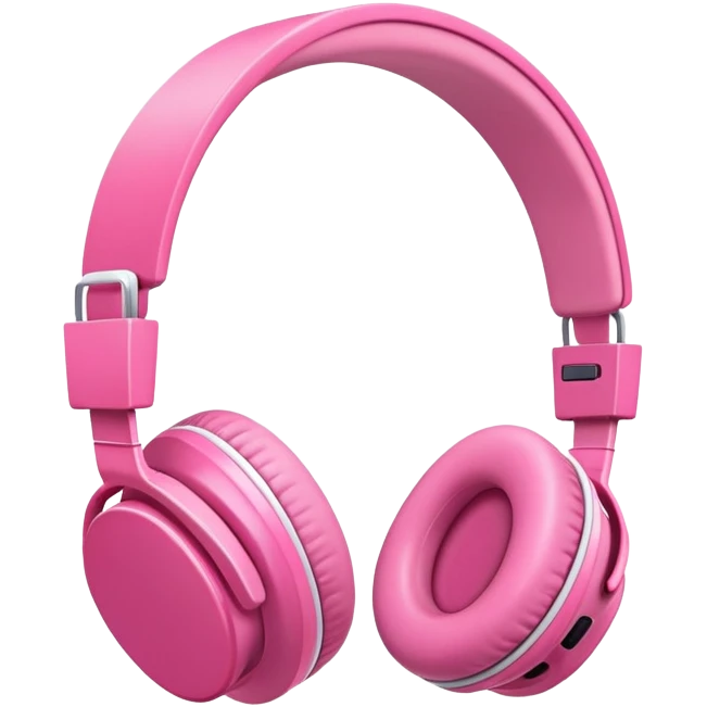 A pink headphone  emoji